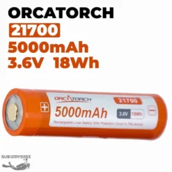 Batterie 21700 5000mAh Rechargeable Par USB - Orca