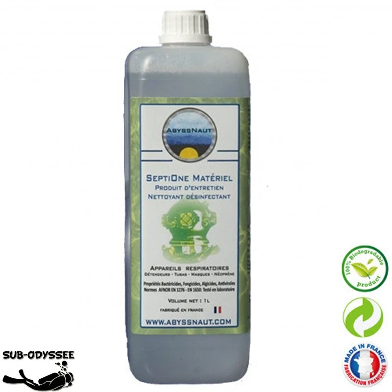SEPTIONE Désinfectant Matériel 1 Litre (2%) - Abyssnaut 1 SEPTIONE Désinfectant Matériel 1 Litre (2%) - Abyssnaut