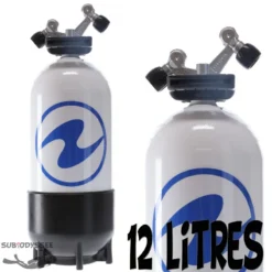 Bouteille 12 Litres Court 230 Bars 2 Sorties TAG - Aqualung