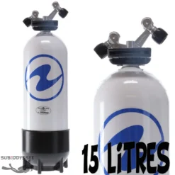 Bouteille 15 Litres 230 Bars 2 Sorties TAG - Aqualung