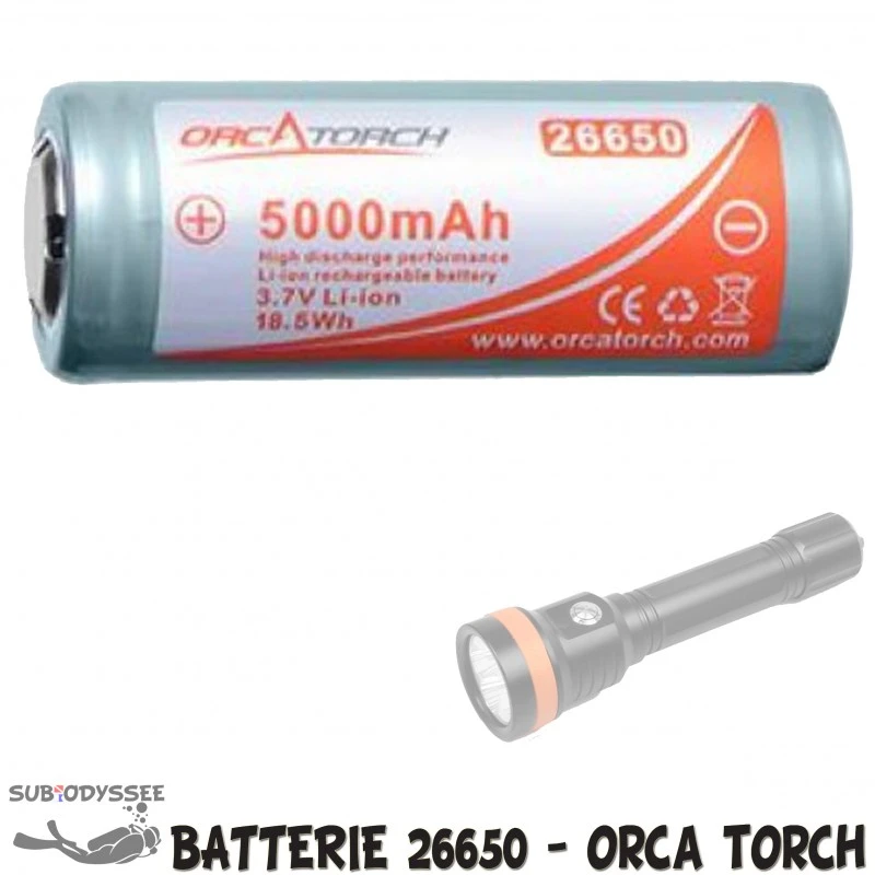 Batterie 26650 - Orca Torch 1 Batterie 26650 - Orca Torch