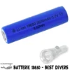 Batterie Li-Ion 18650 Pour Phare à LED - Best Divers