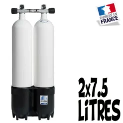 Bi-Bouteille De Plongée 2 X 7.5 Litres 230 Bars (Ø140mm) - Roth