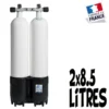 Bi-Bouteille De Plongée 2 X 8.5 Litres 230 Bars (Ø140mm) - Roth