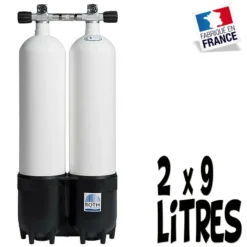 Bi-Bouteille De Plongée 2x9 Litres 230 Bars (Ø 171mm) - ROTH