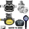 MASTER T10 SC CROMO Pack Détendeur + Octopus MG BALANCED + Manomètre Compact + Sacoche - Cressi