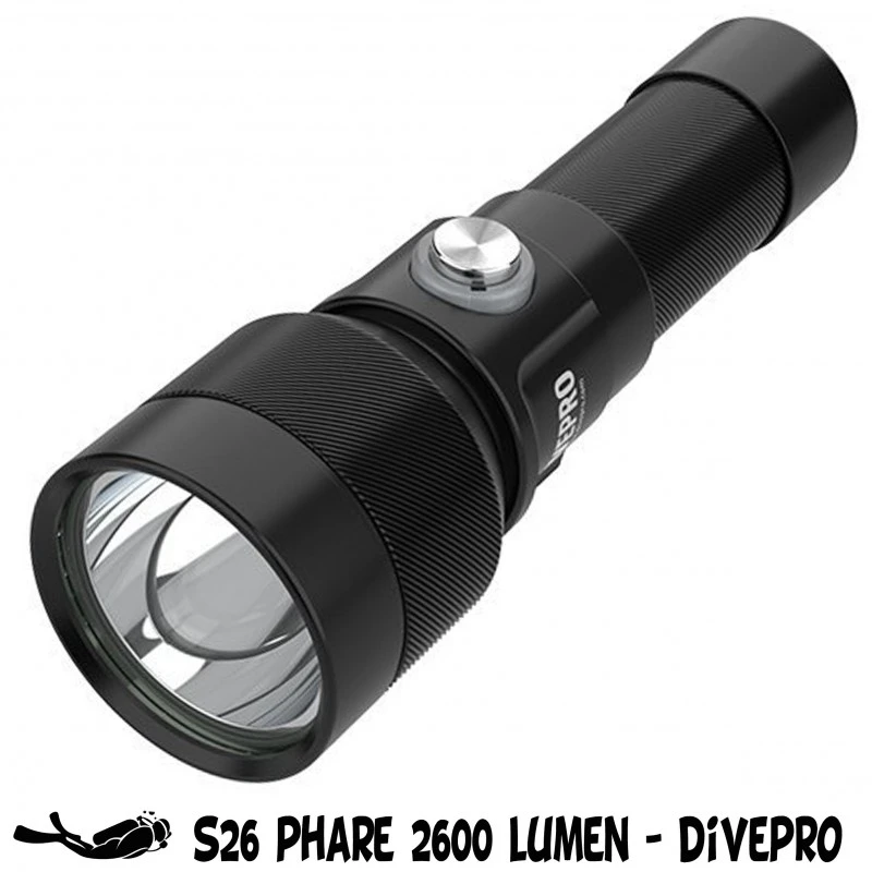 S26 Phare De Plongée 2600 Lumen - Divepro 1 S26 Phare De Plongée 2600 Lumen - Divepro