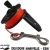 Dévidoir Avec Manivelle ORANGE Pour Parachute Palier - Finger Spool 20, 30 Ou 50m
