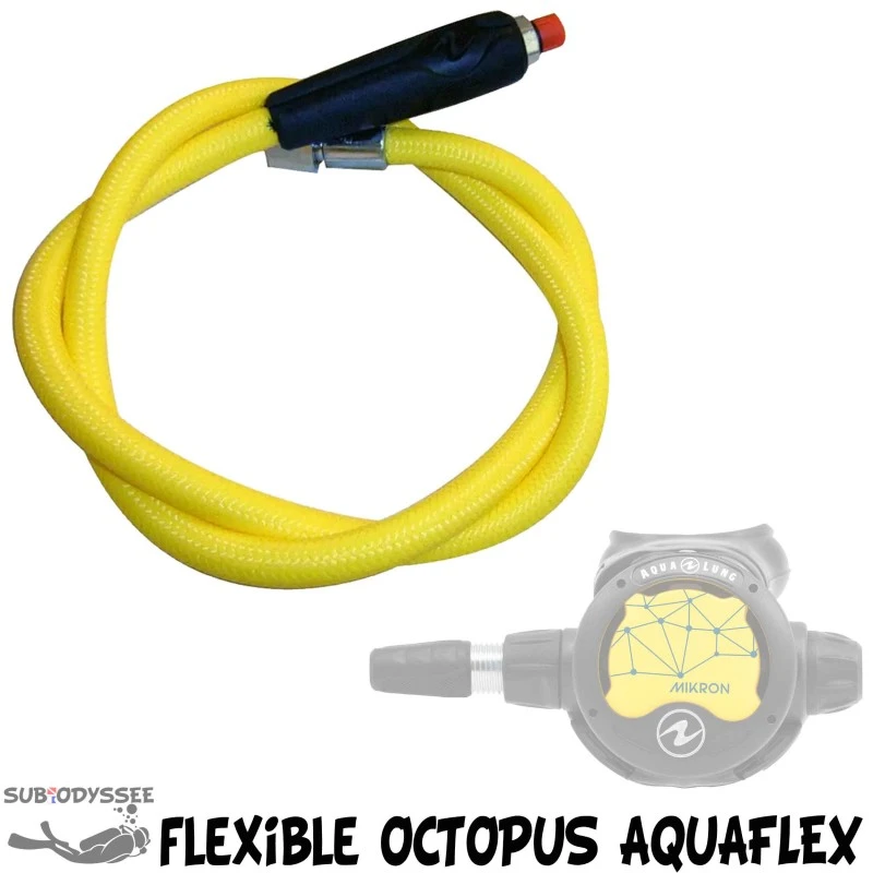 Flexible Octopus AQUAFLEX Tressé MP 100cm Moyenne Pression - Aqualung 1 Flexible Octopus AQUAFLEX Tressé MP 100cm Moyenne Pression - Aqualung