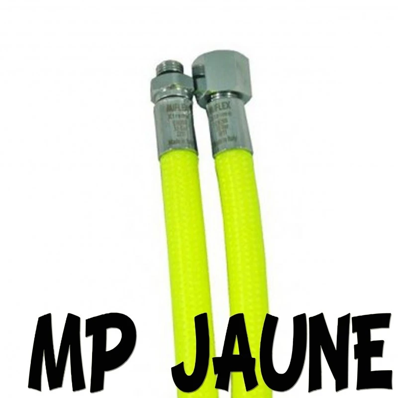 Flexible Tressé JAUNE Moyenne Pression 3/8" Pour Détendeur De Plongée - MIFLEX 1 Flexible Tressé JAUNE Moyenne Pression 3/8" Pour Détendeur De Plongée - MIFLEX